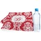 Damask Sports Towel Folded with Water Bottle