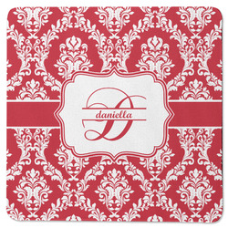 Damask Square Rubber Backed Coaster (Personalized)
