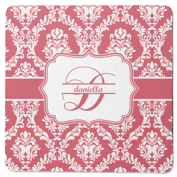 Damask Square Coaster Rubber Back - Single