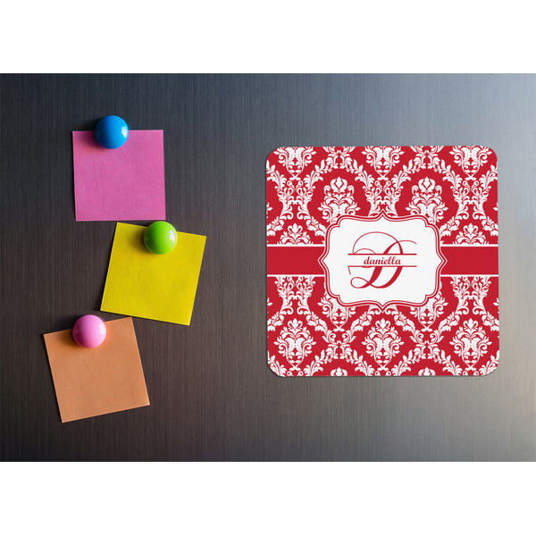 Damask Square Fridge Magnet - LIFESTYLE