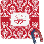 Damask Square Fridge Magnet (Personalized)