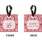 Damask Square Luggage Tag (Front + Back)