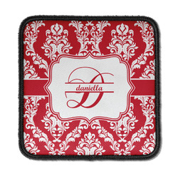 Damask Iron On Square Patch w/ Name and Initial