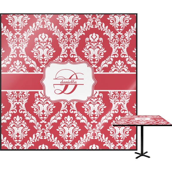 Custom Damask Square Table Top - 30" (Personalized)