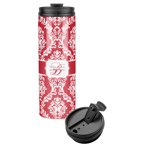Custom Damask Stainless Steel Skinny Tumbler (Personalized)