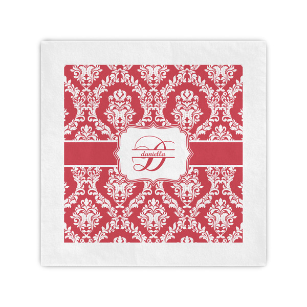 Custom Damask Cocktail Napkins (Personalized)