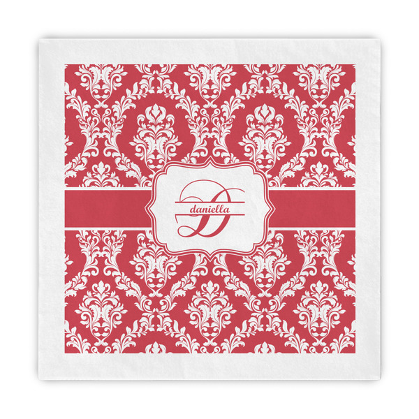 Custom Damask Decorative Paper Napkins (Personalized)