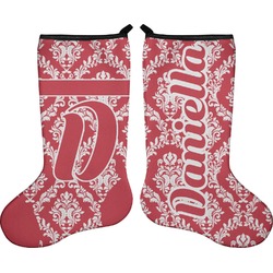 Damask Holiday Stocking - Double-Sided - Neoprene (Personalized)