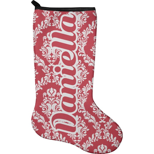 Custom Damask Holiday Stocking - Single-Sided - Neoprene (Personalized)