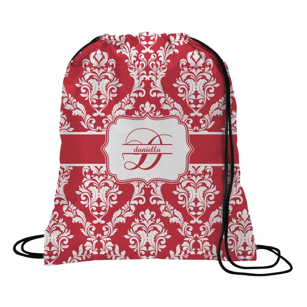 Custom Damask Drawstring Backpack - Medium (Personalized)