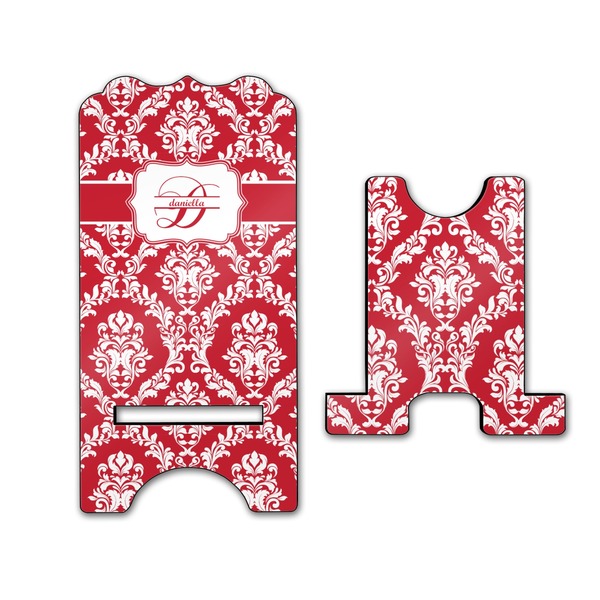Damask Stylized Phone Stand - Front & Back - Large