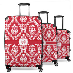 Damask 3 Piece Luggage Set - 20" Carry On, 24" Medium Checked, 28" Large Checked (Personalized)