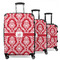 Damask 3 Piece Luggage Set - 20" Carry On, 24" Medium Checked, 28" Large Checked (Personalized)