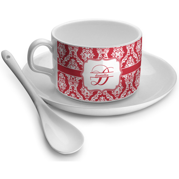 Custom Damask Tea Cup - Single (Personalized)