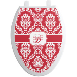 Damask Toilet Seat Decal - Elongated (Personalized)