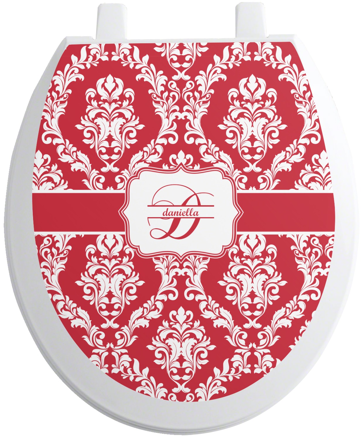 Custom Damask Toilet Seat Decal (Personalized) YouCustomizeIt