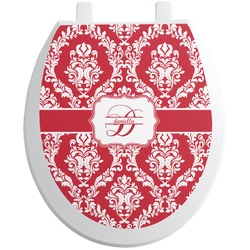 Damask Toilet Seat Decal - Round (Personalized)