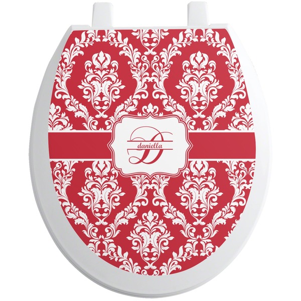 Custom Damask Toilet Seat Decal (Personalized)