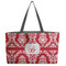 Damask Tote w/Black Handles - Front View