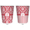 Damask Trash Can White - Front and Back - Apvl