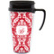 Damask Acrylic Travel Mug with Handle (Personalized)