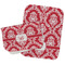 Damask Two Rectangle Burp Cloths - Open & Folded