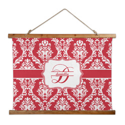 Damask Wall Hanging Tapestry - Wide (Personalized)