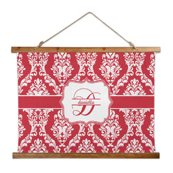 Damask Wall Hanging Tapestry - Wide (Personalized)