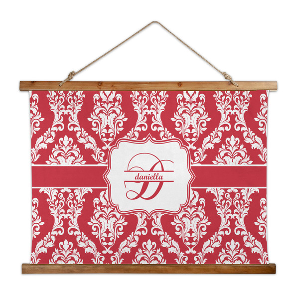 Custom Damask Wall Hanging Tapestry - Wide (Personalized)