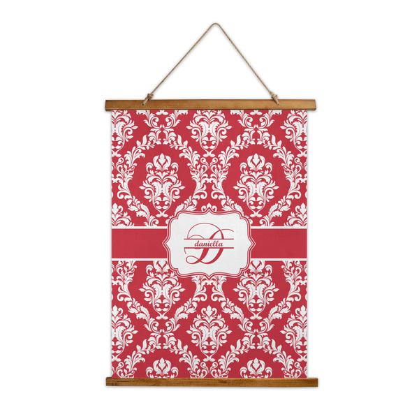 Custom Damask Wall Hanging Tapestry - Tall (Personalized)