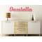 Damask Wall Name Decal On Wooden Desk