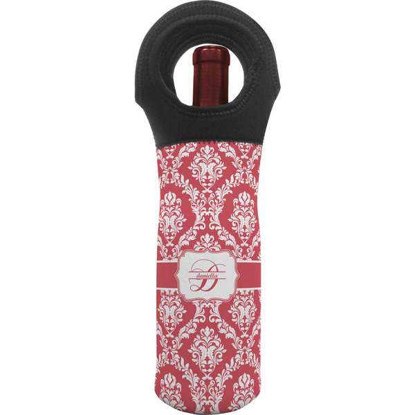 Custom Damask Wine Tote Bag (Personalized)