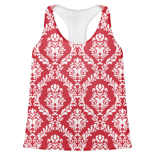 Custom Damask Womens Racerback Tank Top - 2X Large