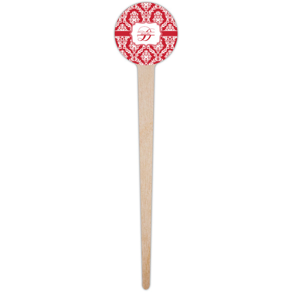 Damask Wooden 4" Food Pick - Round - Single Pick