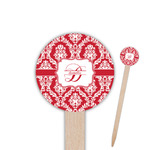 Damask Round Wooden Food Picks (Personalized)