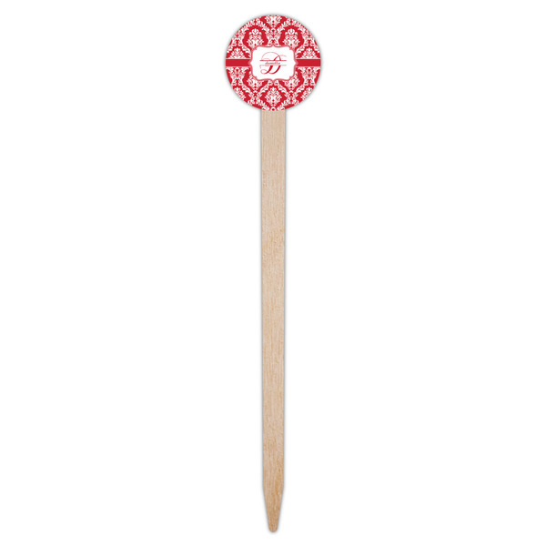 Damask Wooden 6" Food Pick - Round - Single Pick