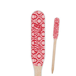 Damask Paddle Wooden Food Picks - Double Sided (Personalized)