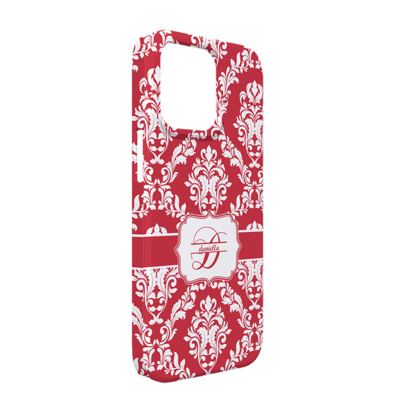 Custom Damask iPhone Case - Plastic - iPhone 13 Pro (Personalized)