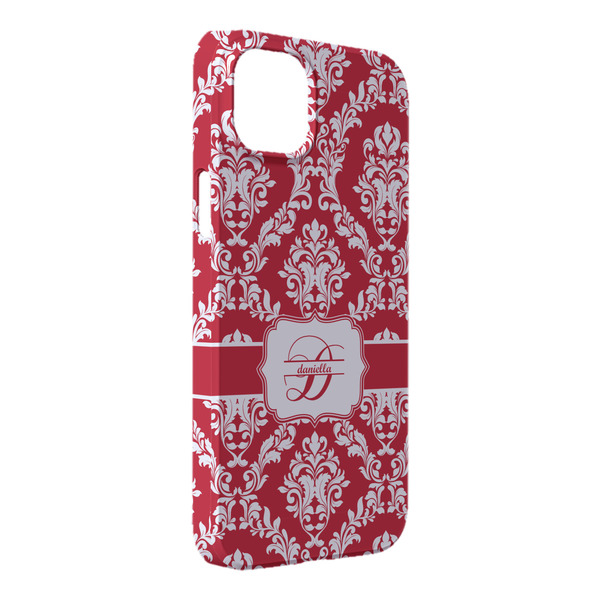 Custom Damask iPhone Case - Plastic - iPhone 14 Pro Max (Personalized)