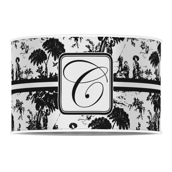 Toile 12" Drum Lampshade - FRONT (Poly Film)
