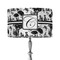 Toile 12" Drum Lampshade - ON STAND (Fabric)