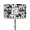 Toile 12" Drum Lampshade - ON STAND (Poly Film)