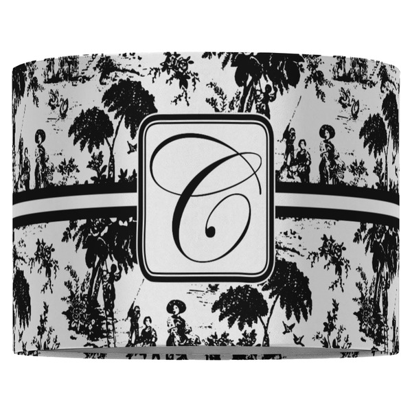 Toile 16" Drum Lampshade - FRONT (Fabric)