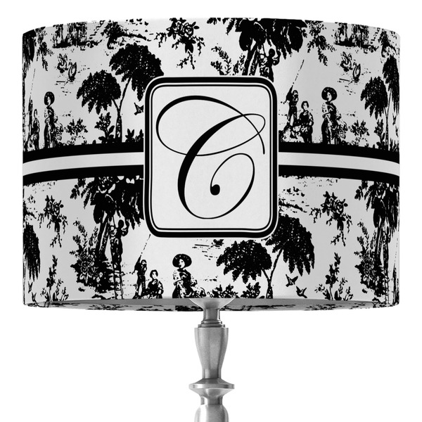 Custom Toile 16" Drum Lamp Shade - Fabric (Personalized)