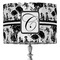 Toile 16" Drum Lampshade - ON STAND (Fabric)