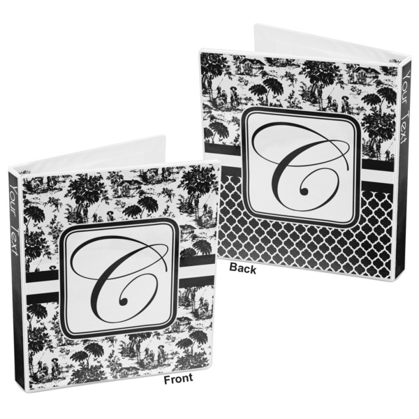 Toile 3-Ring Binder Front and Back