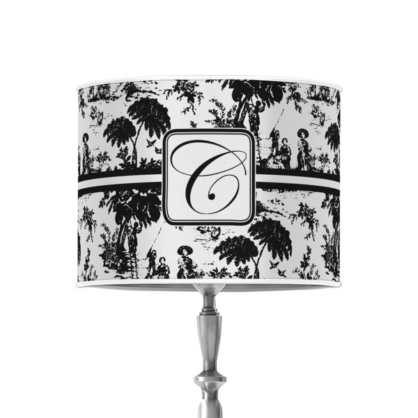 Toile 8" Drum Lampshade - ON STAND (Poly Film)