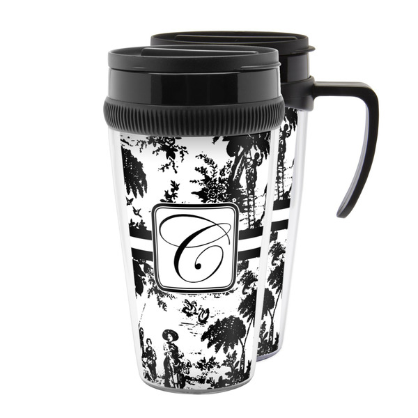 Custom Toile Acrylic Travel Mug (Personalized)
