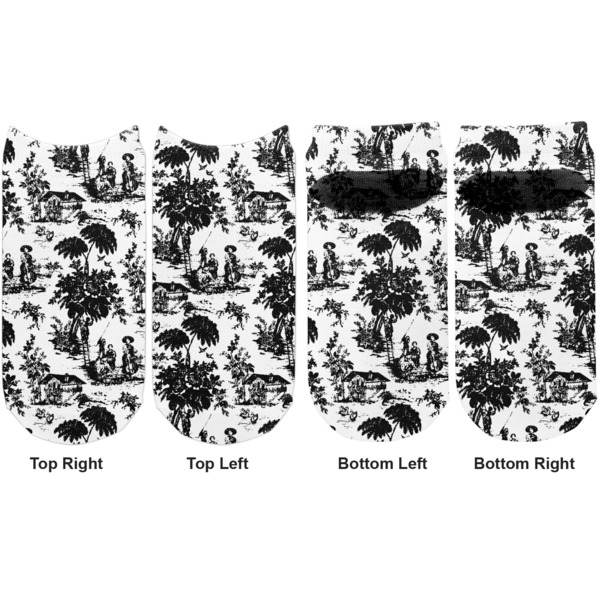 Toile Adult Ankle Socks - Double Pair - Front and Back - Apvl