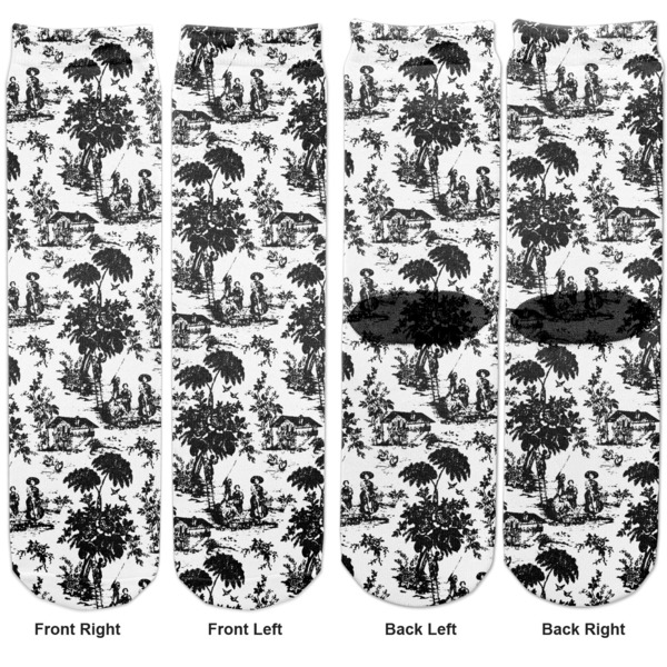 Toile Adult Crew Socks - Double Pair - Front and Back - Apvl